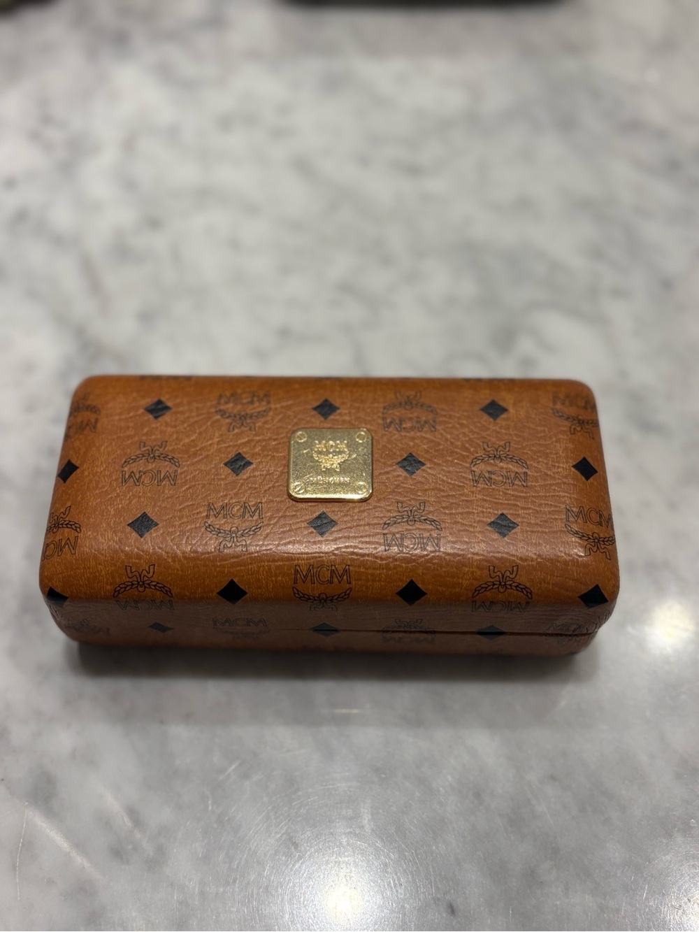 MCM Cognac Visetos Sunglasses Eyeglasses Hard Case